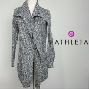 Athleta‎ S Wildwood Sweater Merino Coat, black marled